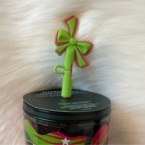 STARBUCKS | 2023 Green Gift Wrap Ribbon & Ornaments Straw Topper Tumbler - Picture 4 of 8